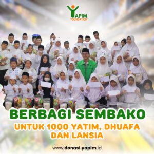 Program Berbagi 1000 Paket Sembako untuk Fakir Miskin